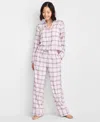 State Of Day Women's Candy Stripe Flannel Pajama Set, Macy's Exclusive