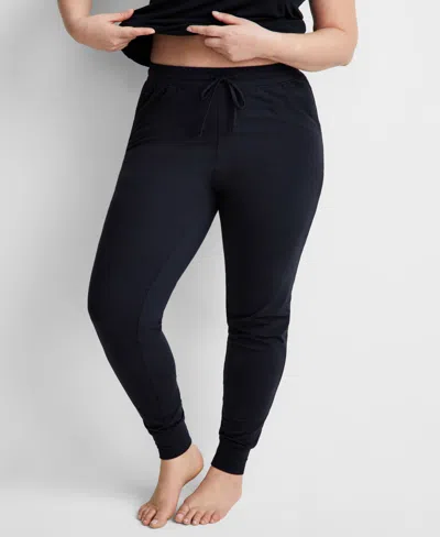 State Of Day Women's Jogger Pajama Pants Xs-3x, Created For Macy's In Deep Black