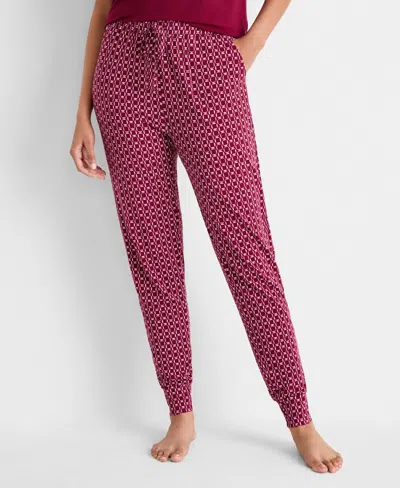 State Of Day Women's Jogger Pajama Pants Xs-3x, Created For Macy's In Burgundy