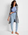 State Of Day Women's Knit Layering Wrap, Exclusively At Macy's In Pewter Heather