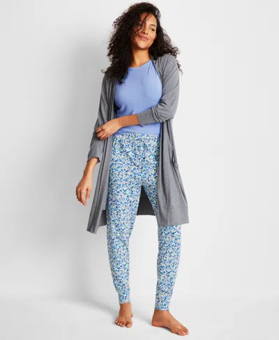 State Of Day Women's Knit Layering Wrap, Exclusively At Macy's In Pewter Heather