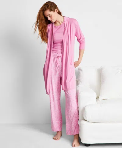 State Of Day Women's Knit Layering Wrap, Exclusively At Macy's In Thulian Pink