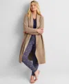 State Of Day Women's Knit Long-sleeve Duster Robe, Created For Macy's In Medium Taupe