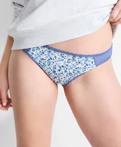 State Of Day Women's Lace Bikini Underwear, Exclusively At Macy's In Blue