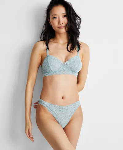 State Of Day Women's Lace Bralette, Created For Macy's In Gray Mist