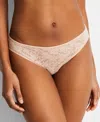 State Of Day Women's Mesh Lace Bikini Underwear, Exclusively At Macy's In Nude Blush