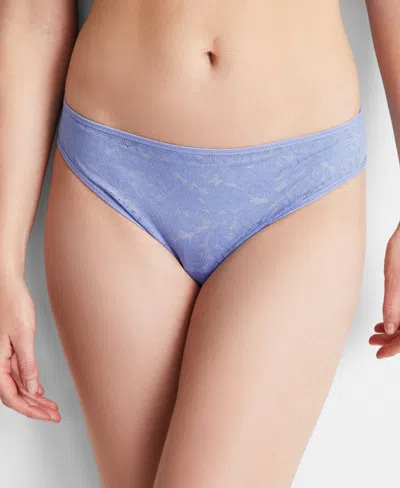 State Of Day Women's Mesh Lace Bikini Underwear, Exclusively At Macy's In Yacht Blue