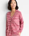 State Of Day Women's Multicolored Rib-knit Cardigan, Macy's Exclusive In Red