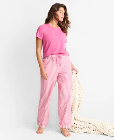 State Of Day Women's Poplin Pajama Pants, Xs-3x, Macy's Exclusive