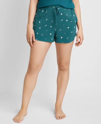 State Of Day Women's Printed Knit Sleep Shorts Xs-3x, Created For Macy's In Surfer Girl