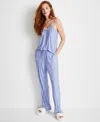 State Of Day Women's Racerback Tank Pajama Set Xs-3x, Exclusively At Macy's In Yacht Blue Stripe