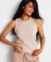 State Of Day Women's Ribbed High-neck Sleep Tank Xs-3x, Exclusively At Macy's In Spice Chai