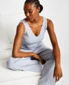 State Of Day Women's Ribbed Loungewear Sweater Pajama Set Xs-3x, Exclusively At Macy's In Blue Blizzard