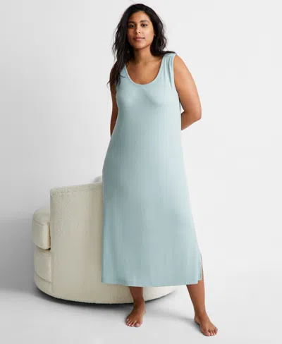 State Of Day Women's Ribbed Modal Blend Tank Nightgown Xs-3x, Created For Macy's In Gray Mist