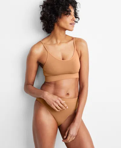 State Of Day Women's Seamless Bralette, Created For Macy's In Brown