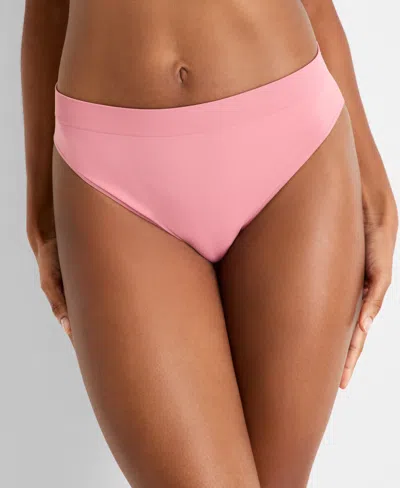 State Of Day Women's Seamless High-cut Underwear, Created For Macy's In Cinder Rose