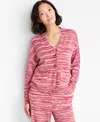 State Of Day Women's Space-dye Sweater Tank Pajama Set, Macy's Exclusive In Red