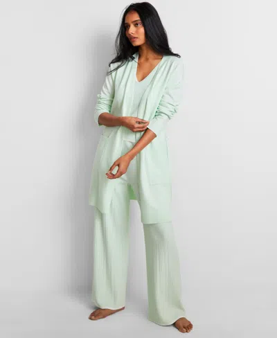 State Of Day Women's Sweater Knit Duster Robe, Exclusively At Macy's In Buttermint