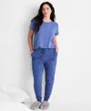 State Of Day Women's Textured Joggers, Macy's Exclusive In Blue