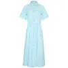 State Of Georgia Women's Blue The Destination Dress Aqua In Blue