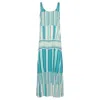 State Of Georgia Women's Blue The Pamela Dress Luna Stripe In Blue