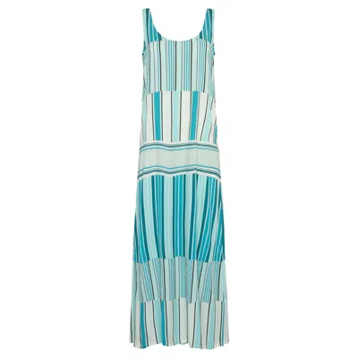 State Of Georgia Women's Blue The Pamela Dress Luna Stripe