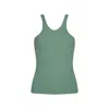 State Of Georgia Women's Green The Lounger Rib Singlet Avocado In Green