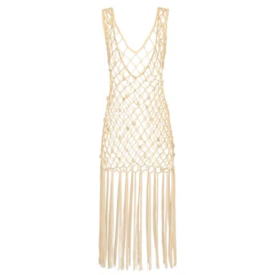 State Of Georgia Women's Neutrals Lolita Crochet Overlay Buttermilk