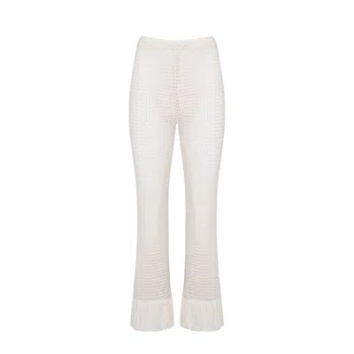 State Of Georgia Women's Neutrals The Erika Knitted Pull On Pants Soft Latte Cream