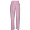 State Of Georgia Women's Pink / Purple The Grandad Linen Pants Dusty Pink In Pink/purple