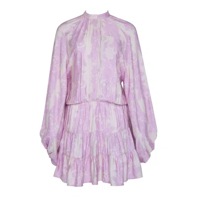 State Of Georgia Women's Pink / Purple The Nirvana Mini Flare Hibiscus Rose In Pink/purple