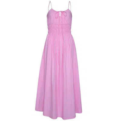 State Of Georgia Women's Pink / Purple The Sunrise Elastic Dress Pink In Pink/purple
