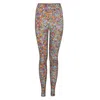 State Of Georgia Women's Red Lets Get Physical Legging Floral Explosion Raspberry In Red