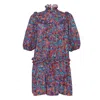State Of Georgia Women's Red The Joni Dress Floral Explosion Raspberry In Red