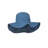 State Of Georgia Women's Terringbone Bandana Sun Hat Cloud Blue
