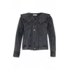State Of Georgia Women's The Ellis Denim Jacket Stone Washed Black In Black