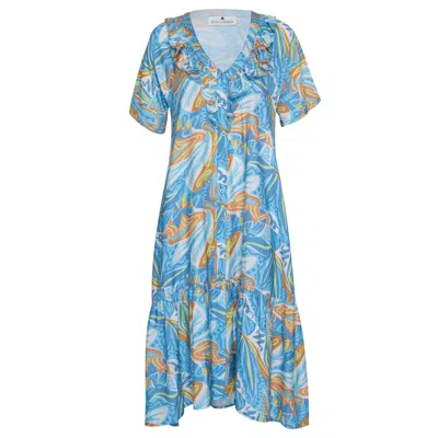 State Of Georgia Women's The Elysian Maxi Dress Paradise Blue