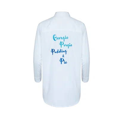 State Of Georgia Women's The Georgie Porgie Embroidered Shirt White
