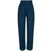 State Of Georgia Women's The Grandad Linen Pants Navy Blue In Blue
