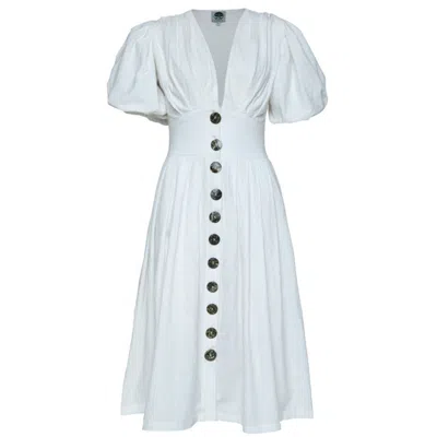 State Of Georgia Women's The Jaime Midi Dress In White