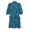 State Of Georgia Women's The Joni Dress Floral Explosion Blue In Blue