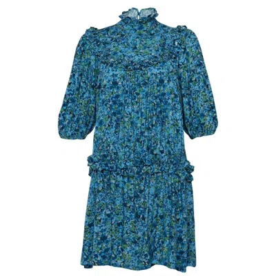 State Of Georgia Women's The Joni Dress Floral Explosion Blue