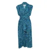 State Of Georgia Women's The Point Dress Floral Explosion Blue In Blue