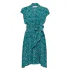 State Of Georgia Women's The Point Dress Short Speckled Green In Green