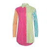 State Of Georgia Women's The Sunny Side Up Stripe Shirt Multi Colour Stripes