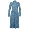 State Of Georgia Women's The Tmapla Midi Dress Floral Explosion Blue In Blue