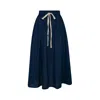 State Of Georgia Women's The Tulie Drawstring Skirt Navy Blue In Blue