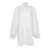 State Of Georgia Women's The Tuxedo Shirt Ghost White In White