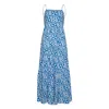 State Of Georgia Women's White / Blue The Triangle Maxi Dress Windmill Blue In White/blue