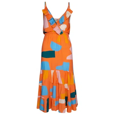 State Of Georgia Women's Yellow / Orange The Georgia Original Beach Dress Papercut In Yellow/orange